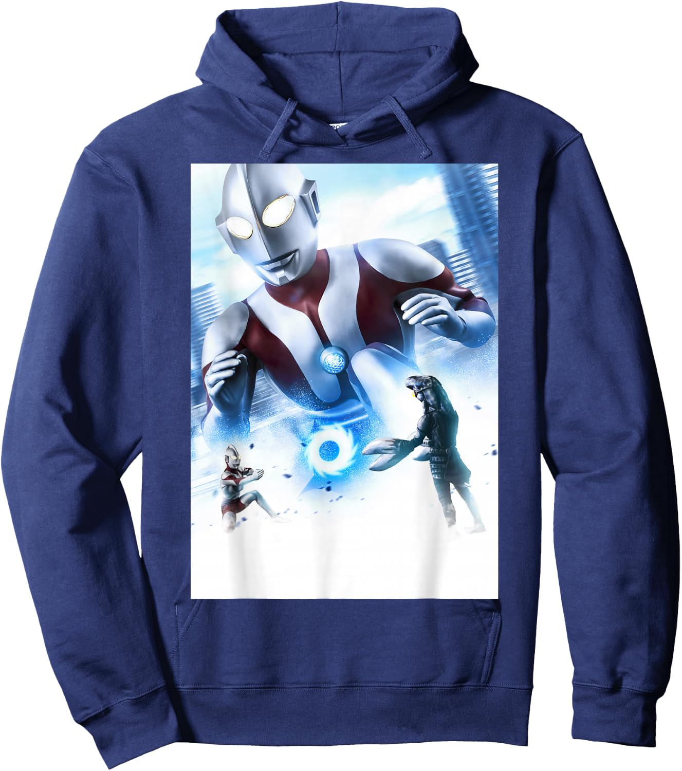 The First 1966 Ultraman Poster Visual Design A Hoodie - Hoodie | Navy