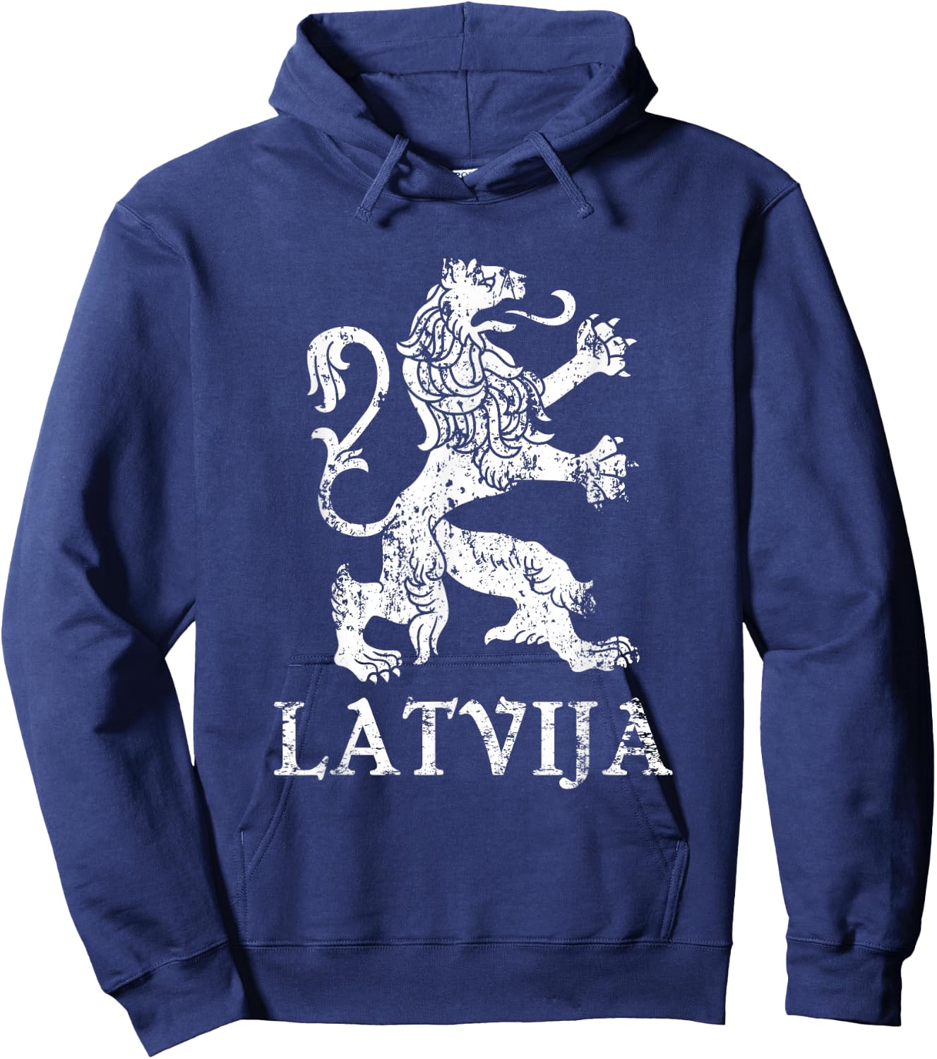 Latvija Latvia Lion Symbol Latvian Pride Hoodie - Hoodie | Navy