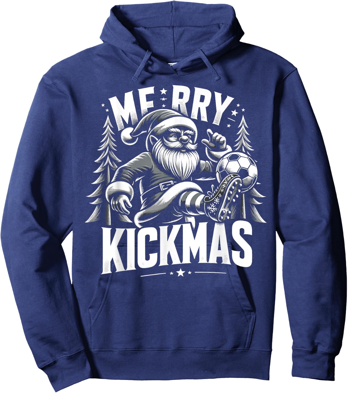 Soccer Gnome Merry Kickmas, Soccer Christmas Hoodie - Hoodie | Navy