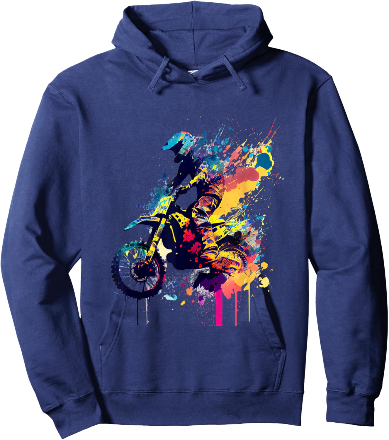 Motocross Enduro Supermoto Bike Dirt Biker Gift Hoodie - Hoodie | Navy