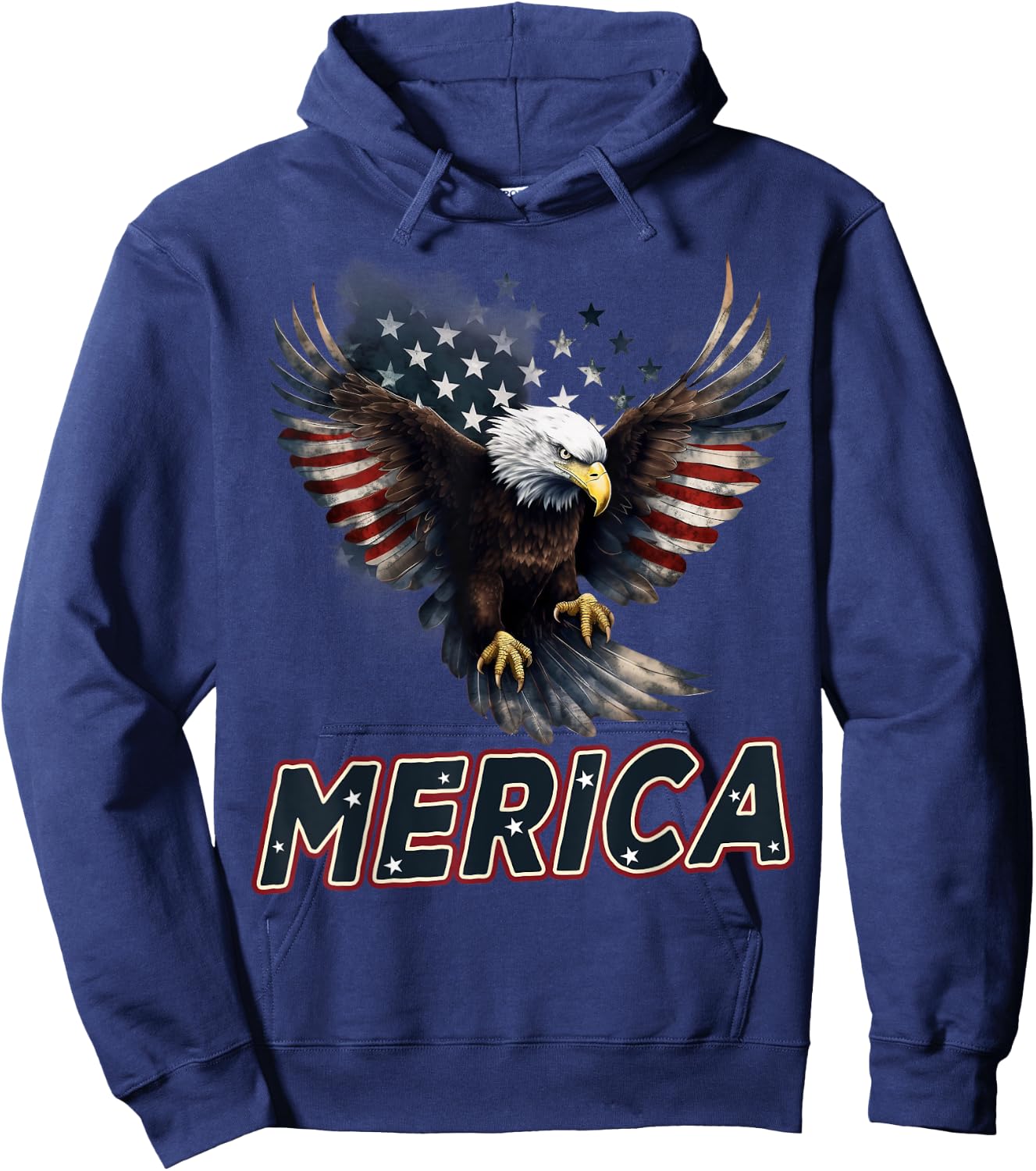 USA American Flag Patriotic Eagle 4th of July Hoodie - Hoodie | Navy