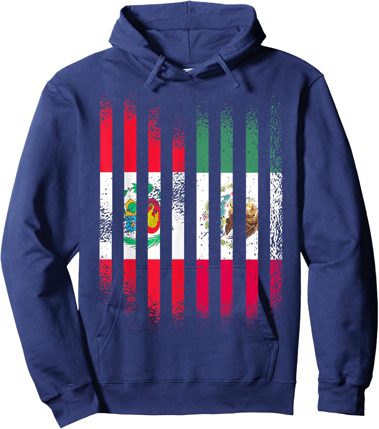Peru Flag Mexico Grown Country Flags Stripes Hoodie - Hoodie | Navy