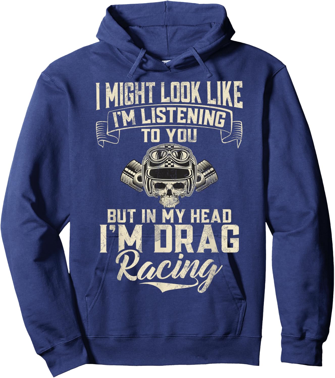 In my Head im Drag Racing Hoodie - Hoodie | Navy