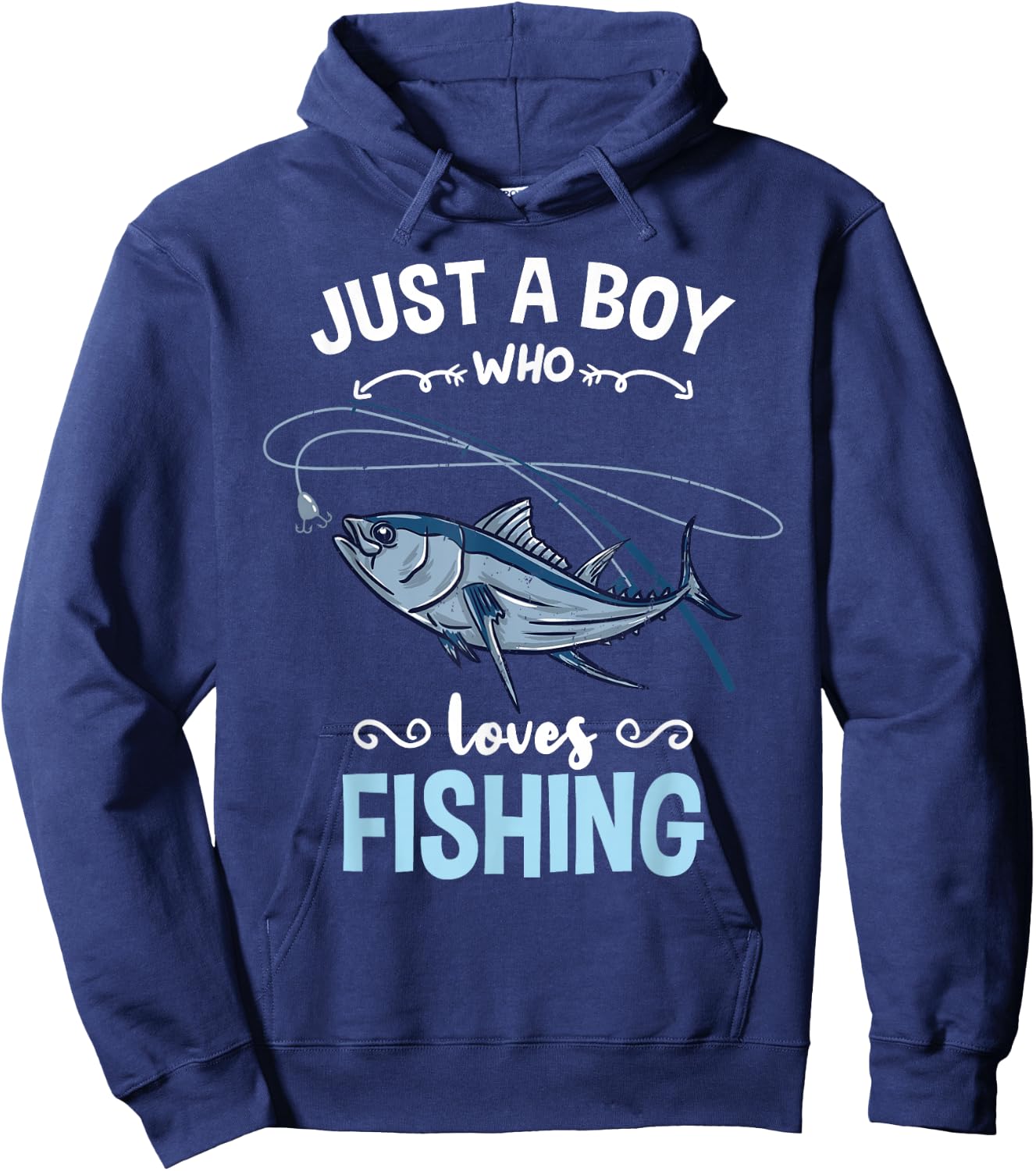 Just A Boy Who Loves Fishing Hoodie - Hoodie | Navy