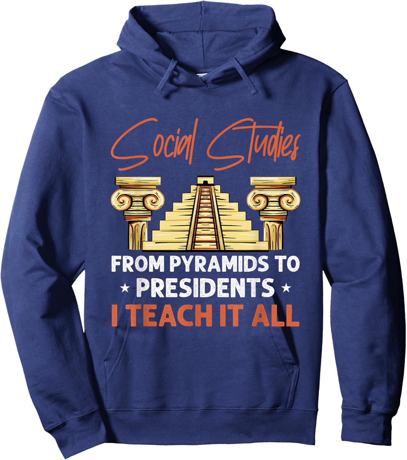 Social Studies Teacher World History Teacher Hoodie - Hoodie | Navy