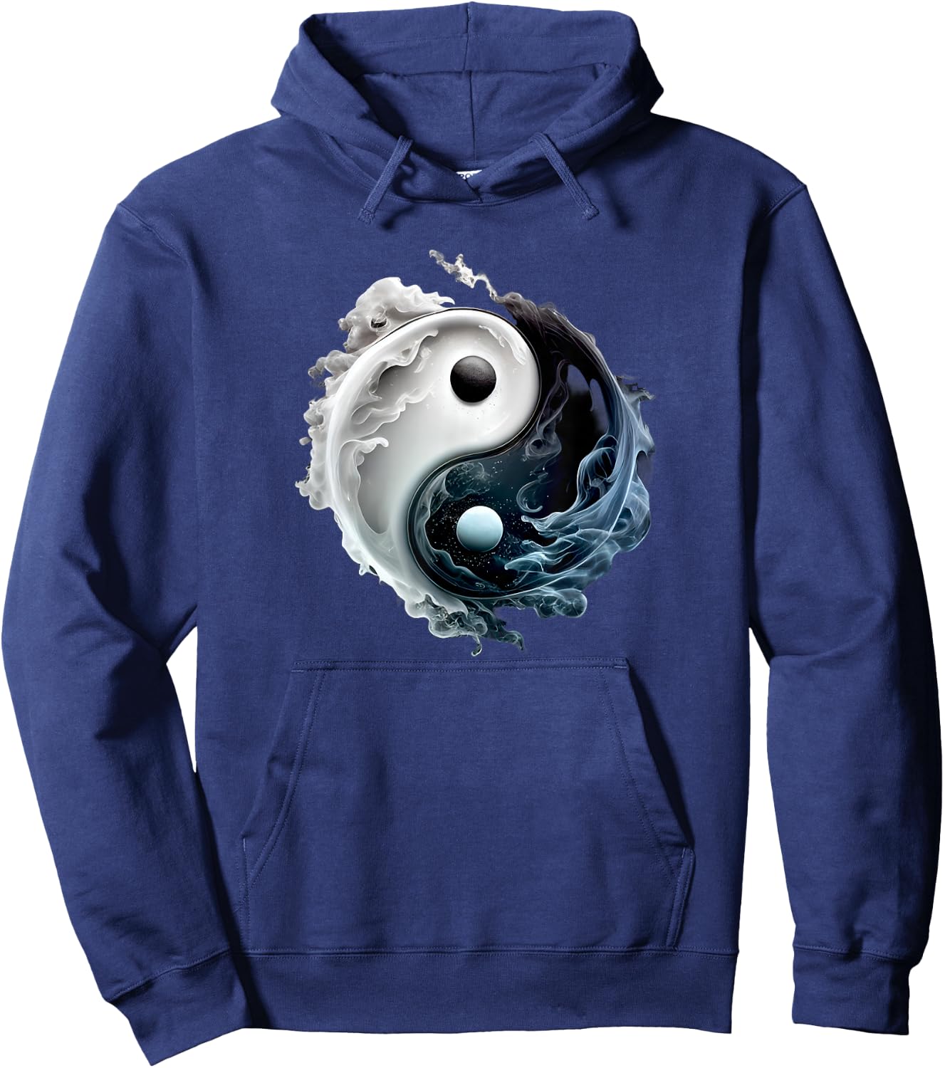 Ying Yang Whispy Feng Shui Taijitu Yin Yang Hoodie - Hoodie | Navy