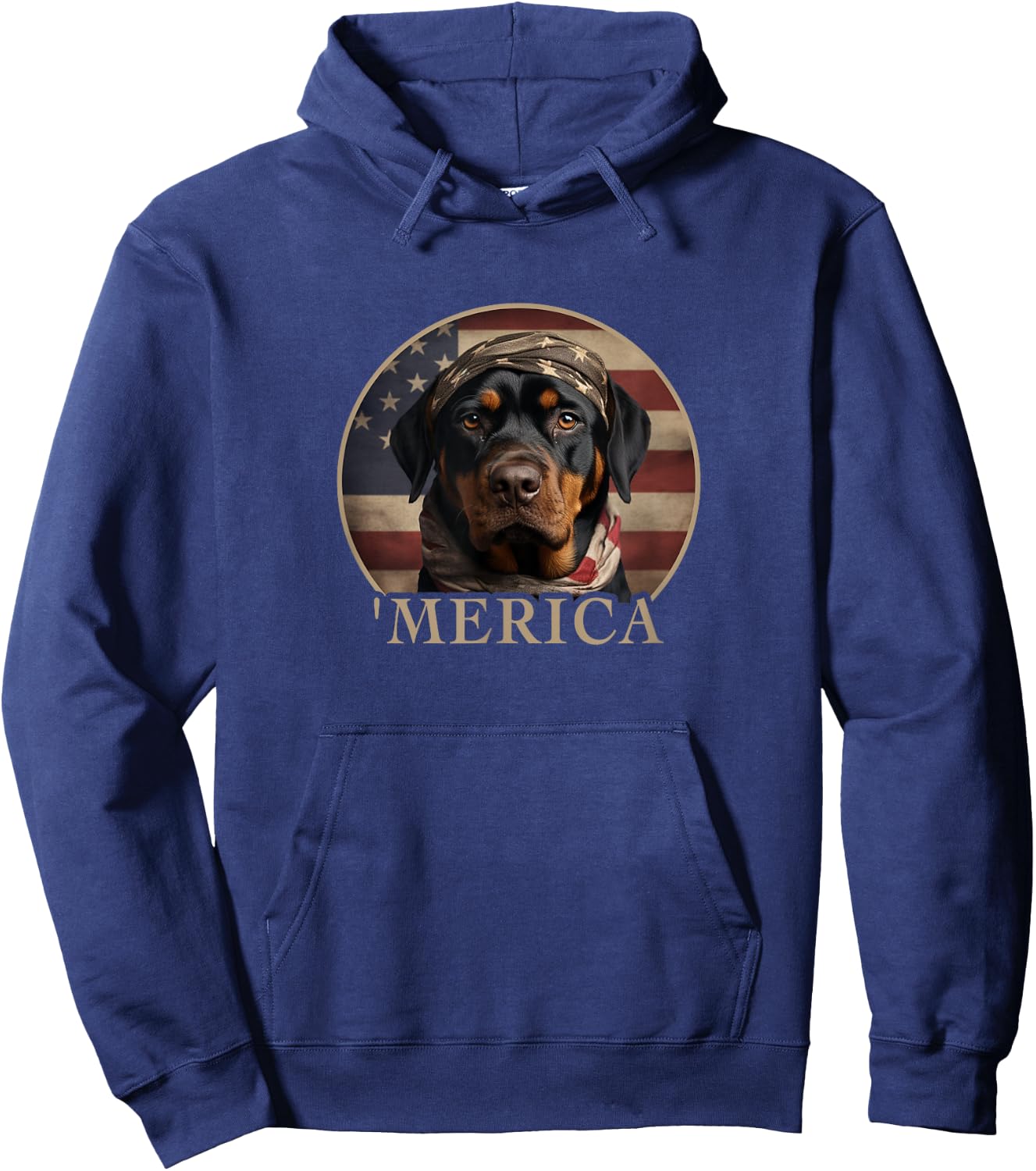 Rottie Dog Mom Dad, 'Merica Rottweiler Hoodie - Hoodie | Navy