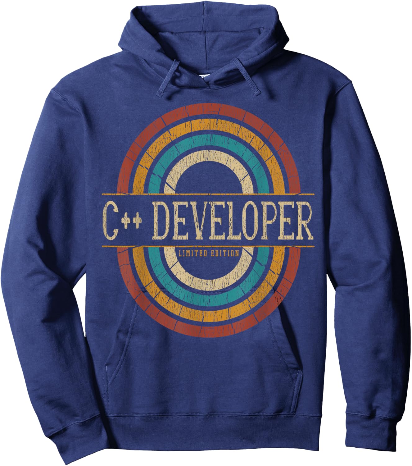C++ Developer Vintage Retro Hoodie - Hoodie | Navy
