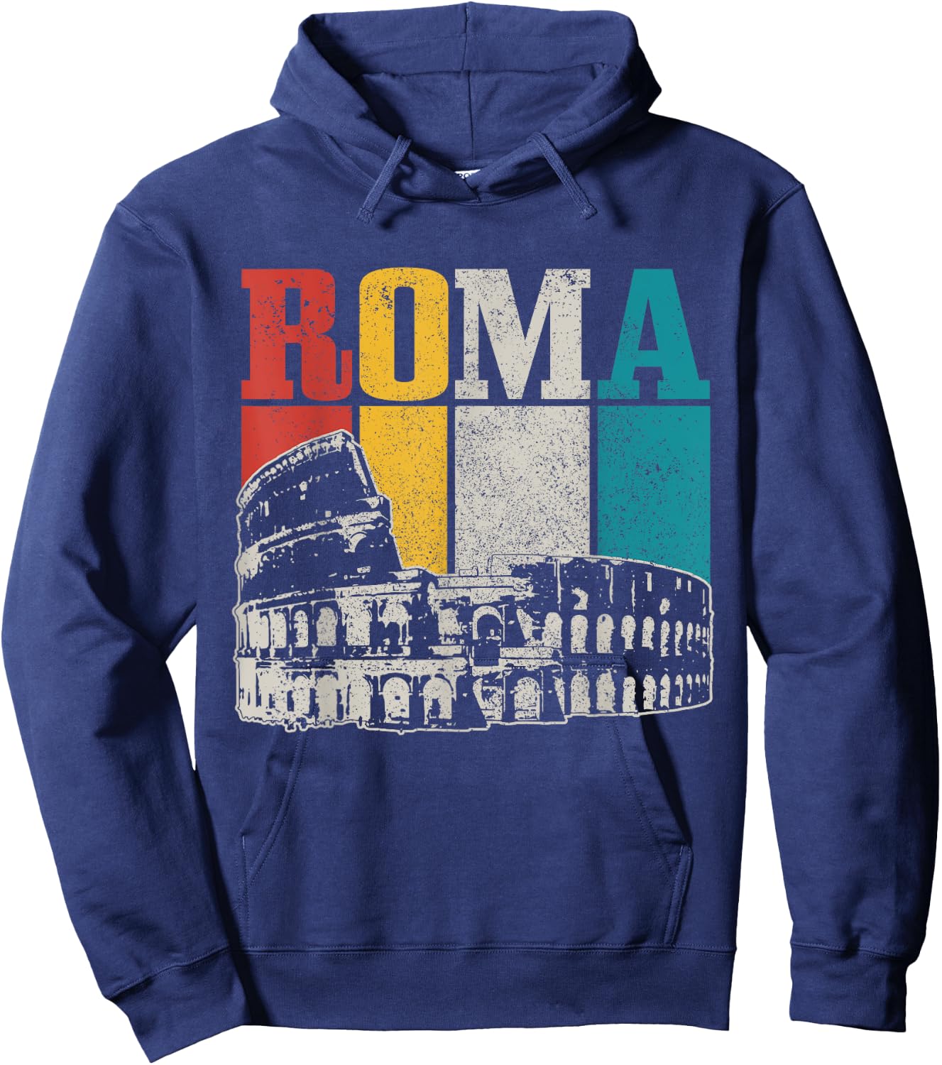 Rom Italy Roma Italia Colosseum Vintage Italian Hoodie - Hoodie | Navy