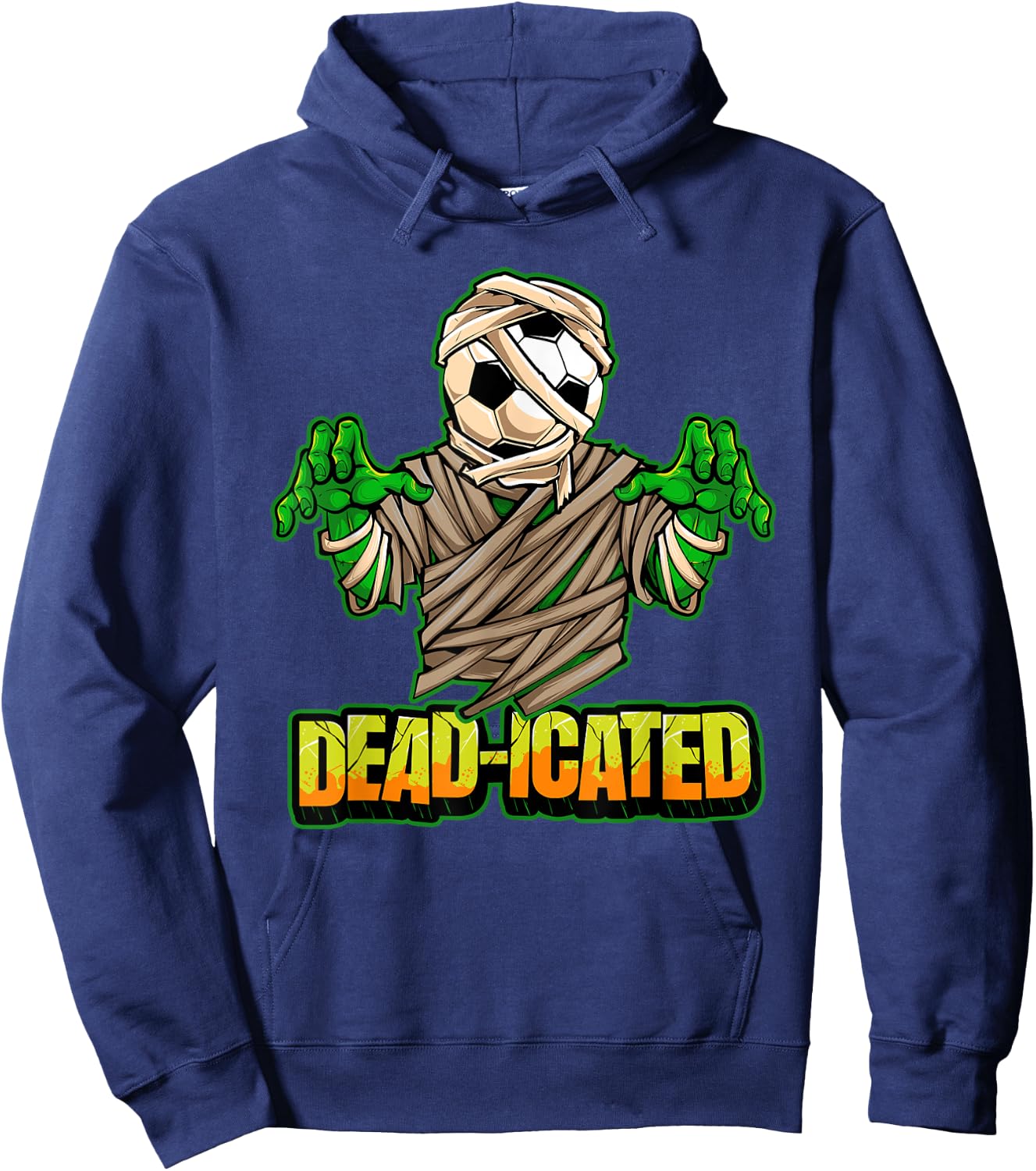 Zombie Soccer Player Scary Soccer Halloween Hoodie - Hoodie | Navy