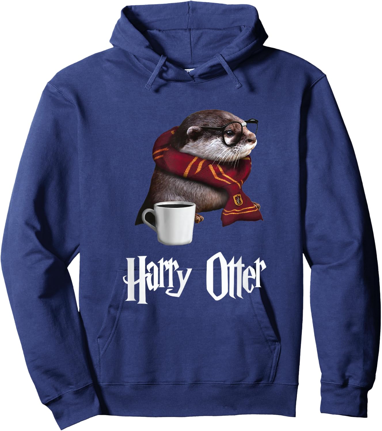Harry Otter Cute and Funny Otter Hoodie - Hoodie | Navy