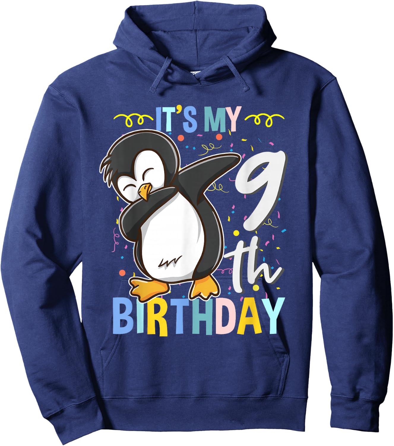 Its My 9th Birthday Dabbing Penguin Hoodie - Hoodie | Navy