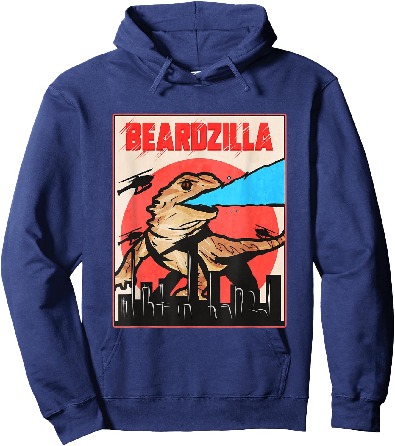 Beardzilla Bearded Dragon Hoodie - Hoodie | Navy
