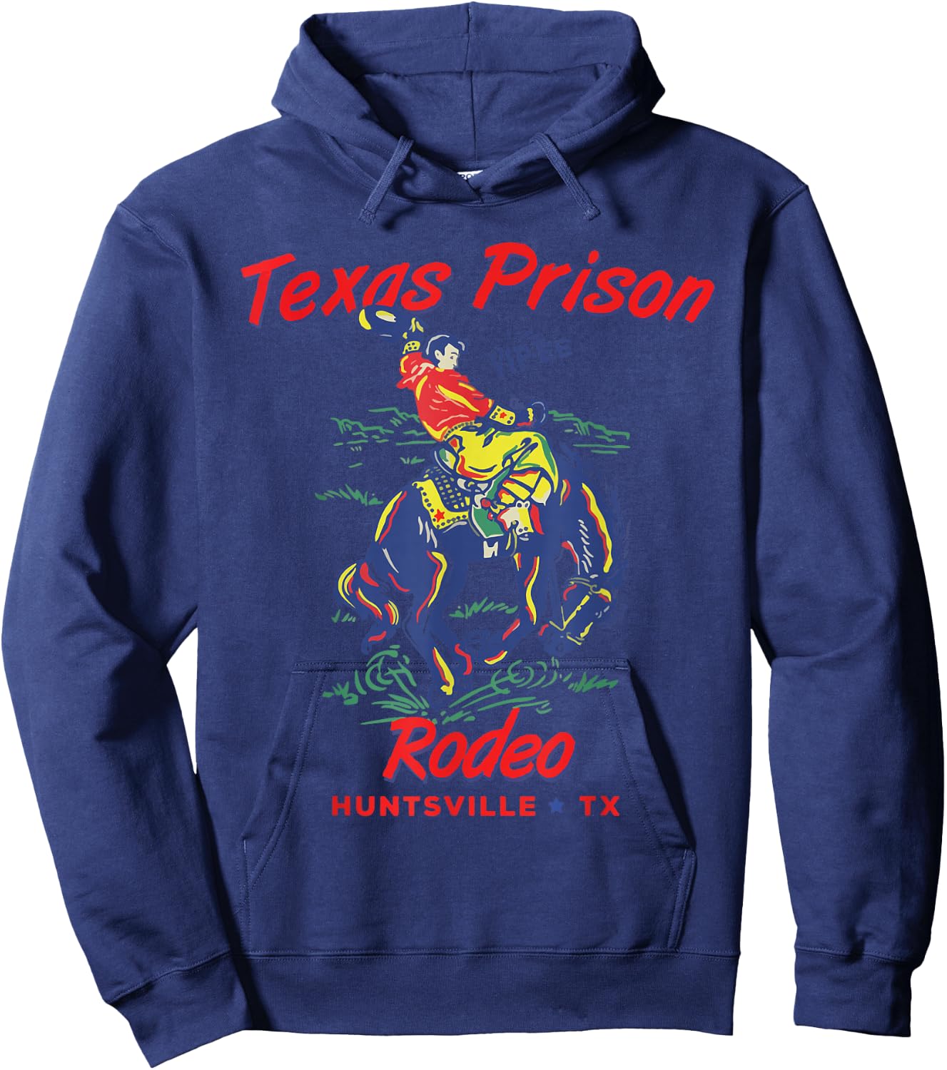 Texas Prison Rodeo Shirt, Western Cowboy Hoodie - Hoodie | Navy