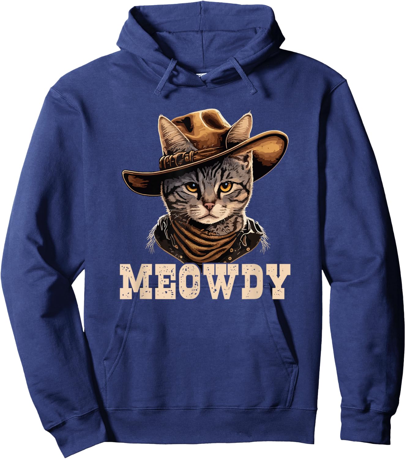 Cowboy Cat Meowdy Hoodie - Hoodie | Navy