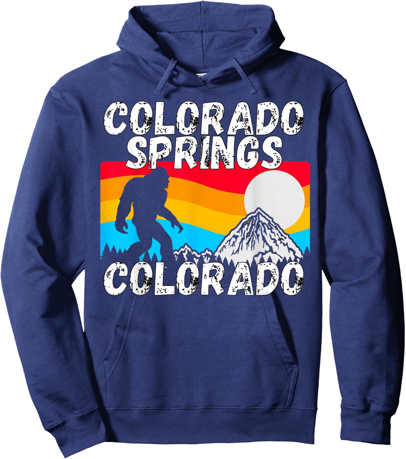 Retro Colorado Springs Colorado Apparel Hoodie - Hoodie | Navy