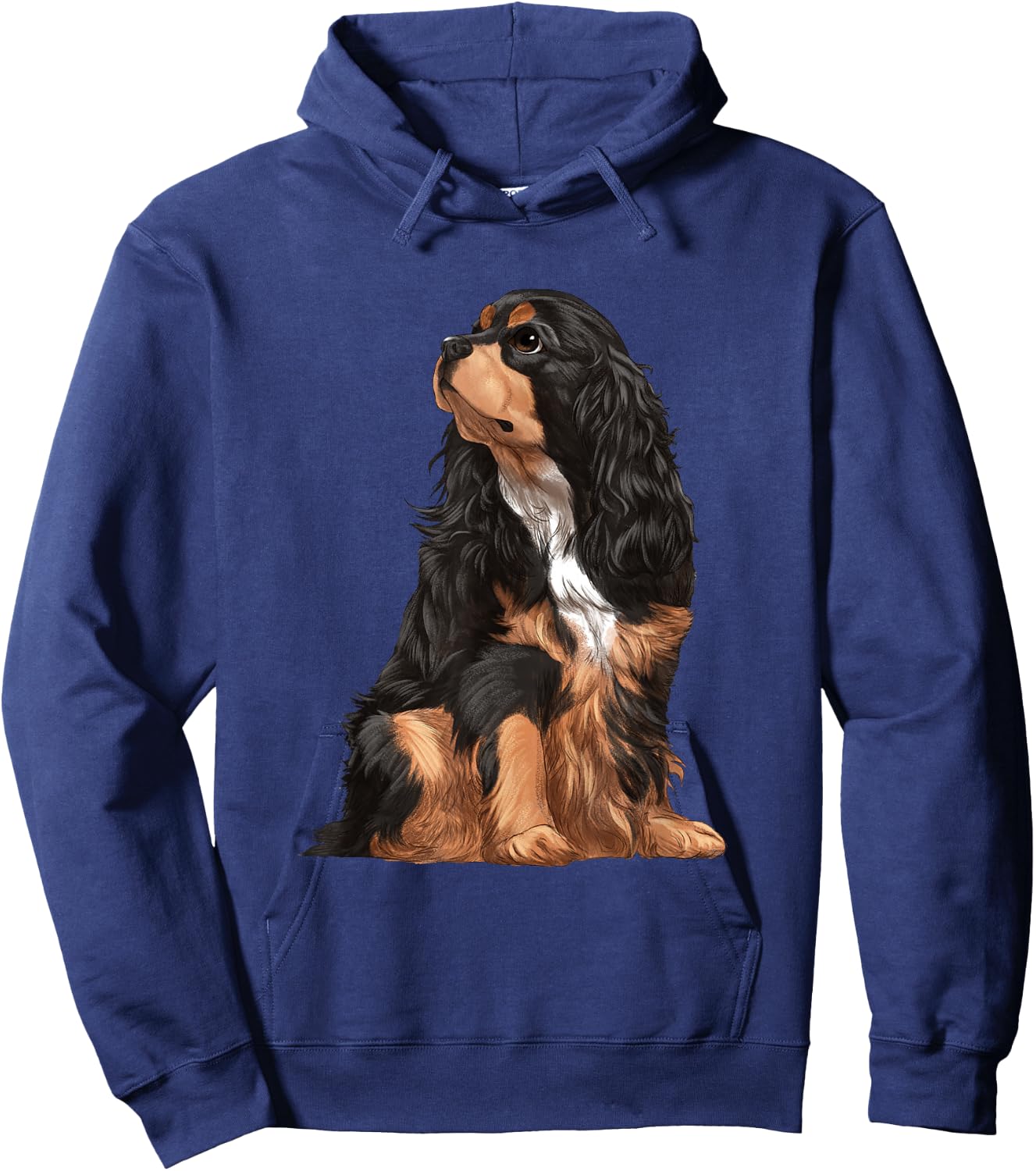 Sitting Dog Cavalier King Charles Spaniel Hoodie - Hoodie | Navy