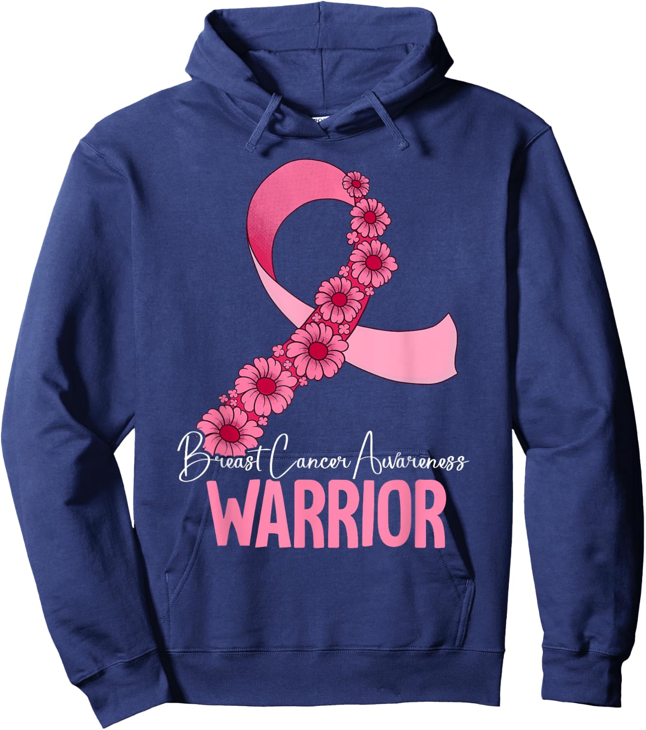 Warrior Breast Cancer Hoodie - Hoodie | Navy