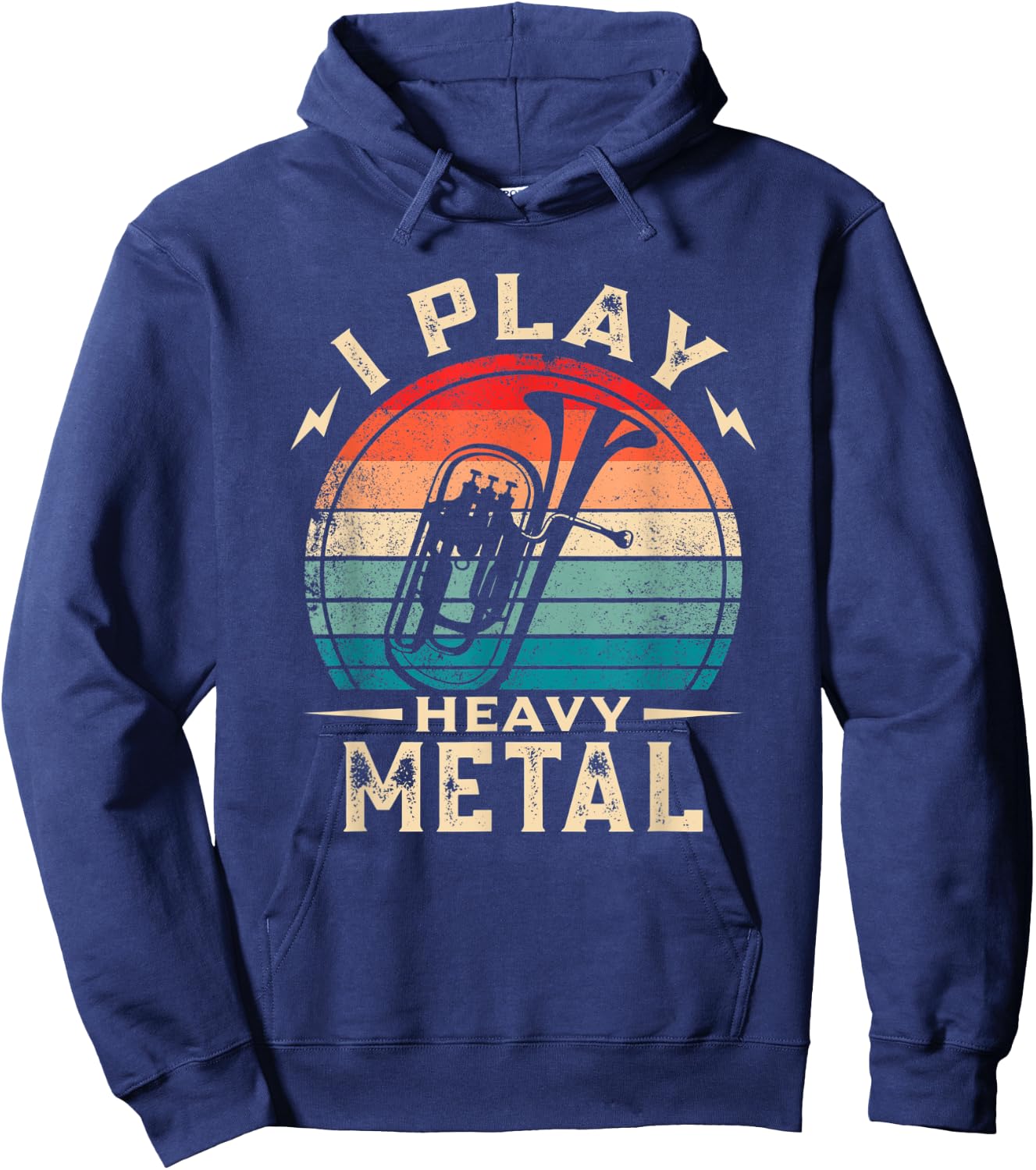I Play Heavy Metal Funny Euphonium Hoodie - Hoodie | Navy