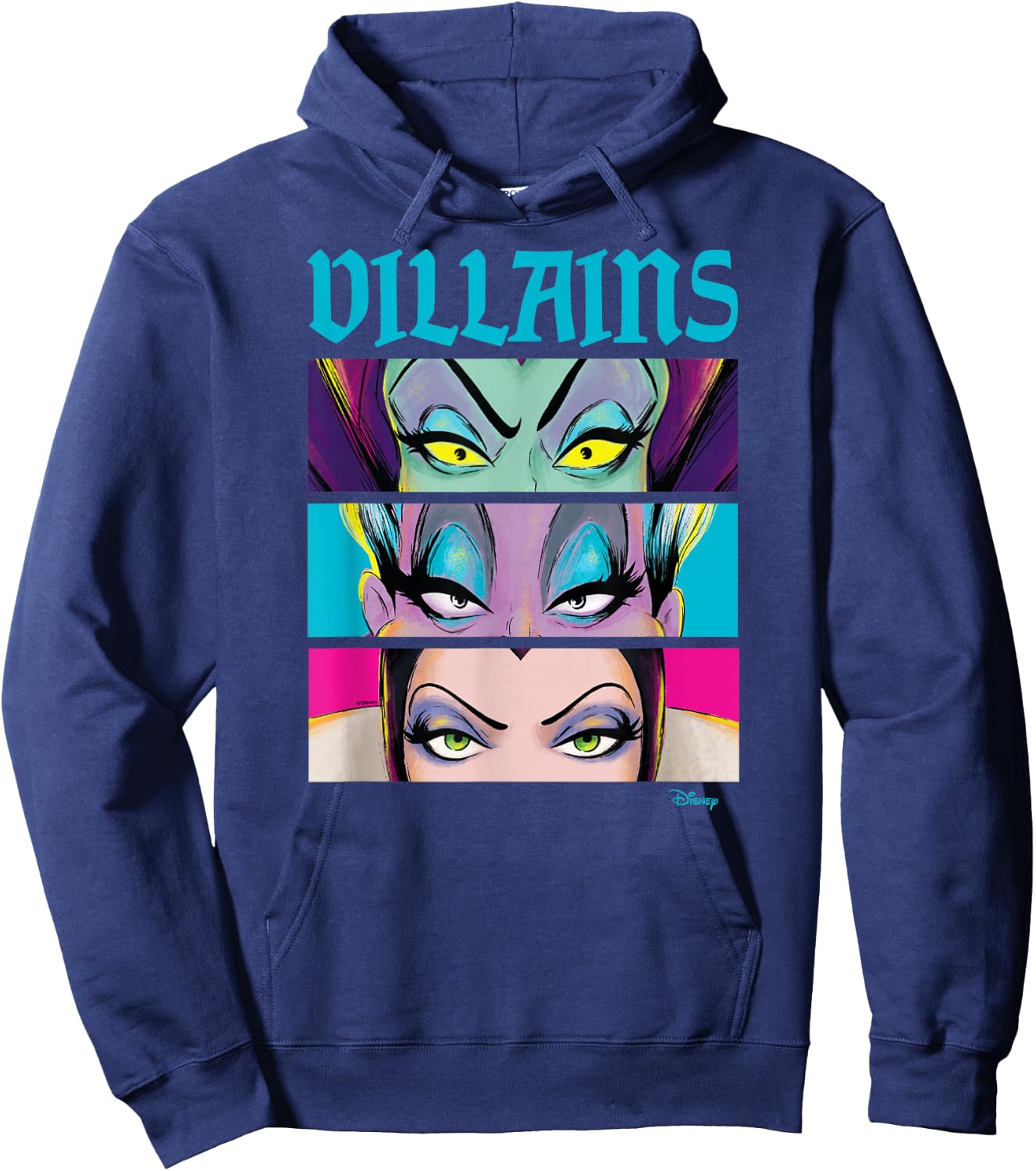 Disney Villain - Villains Stacked Hoodie - Hoodie | Navy