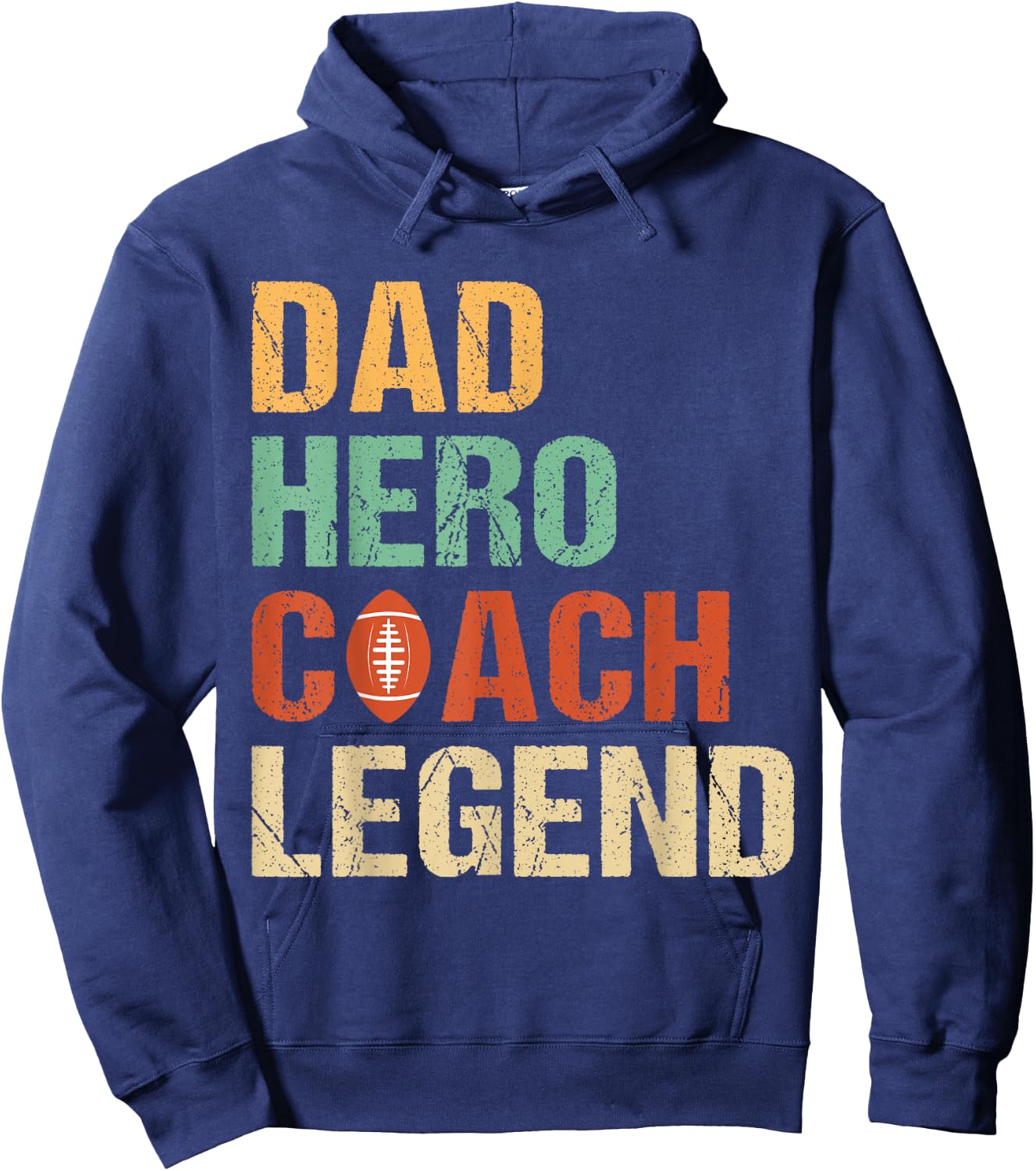 Dad Hero Coach Legend - American Football Hoodie - Hoodie | Navy