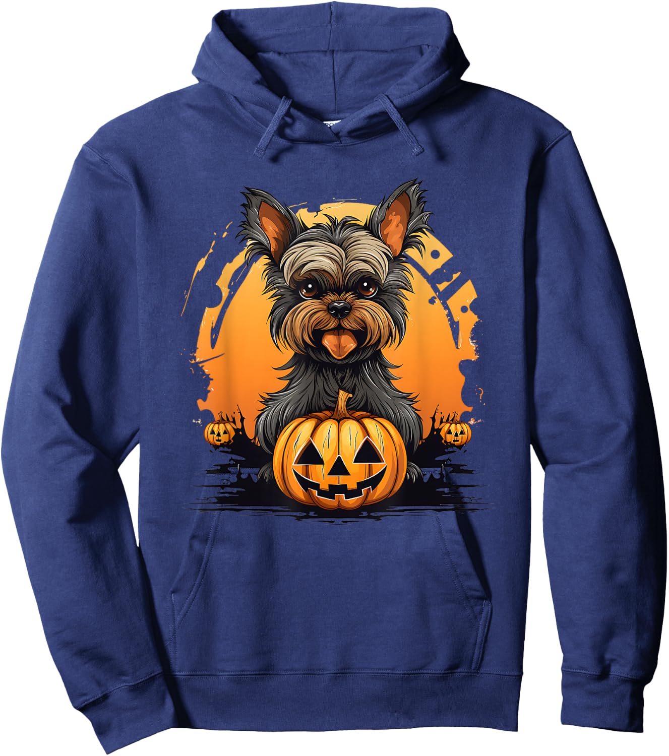 Halloween Dog Costume With Pumpkin Hocus Pocus Hoodie - Hoodie | Navy