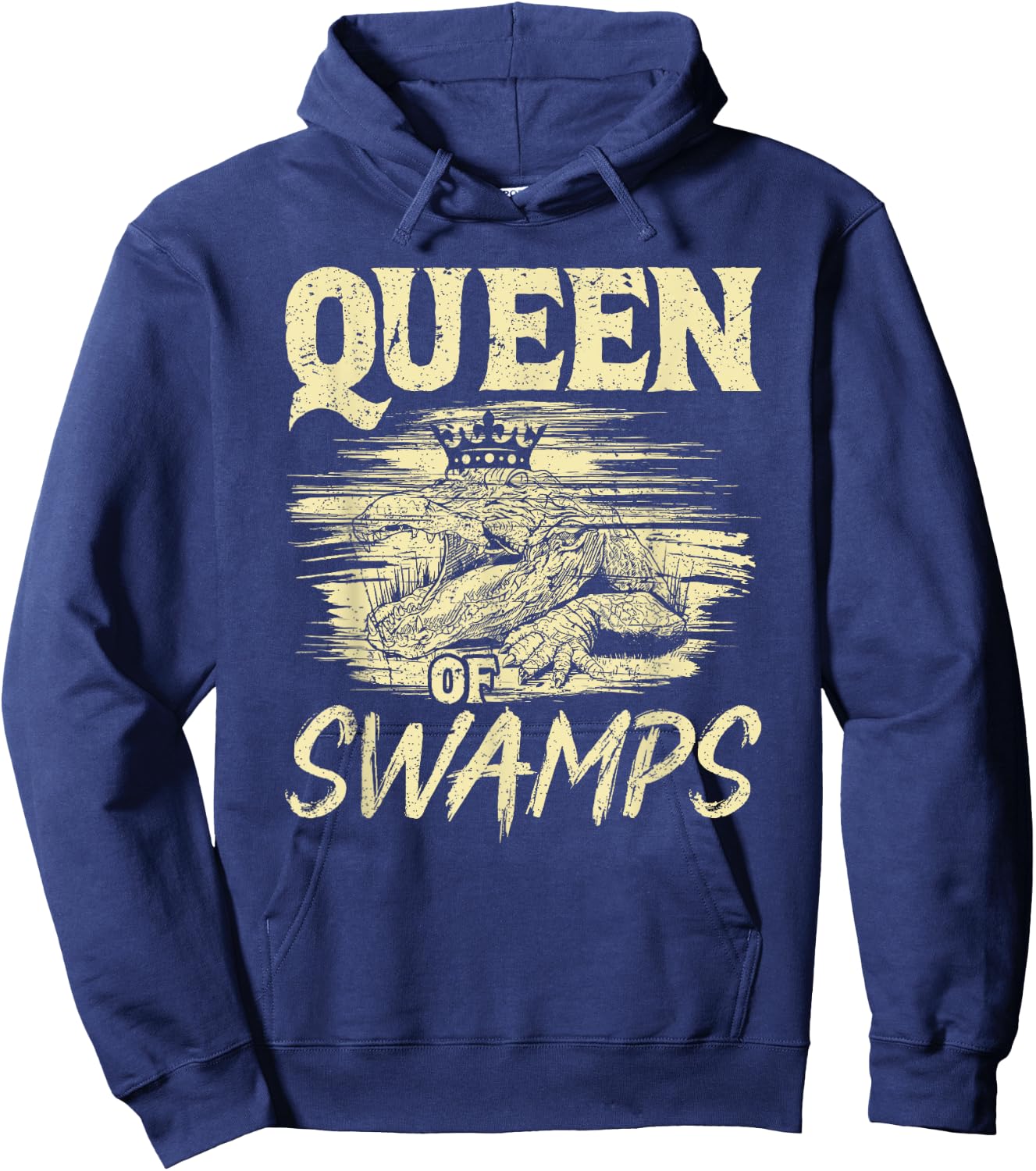 Gator Hunting Queen of Swamps Alligator Hunter Hoodie - Hoodie | Navy