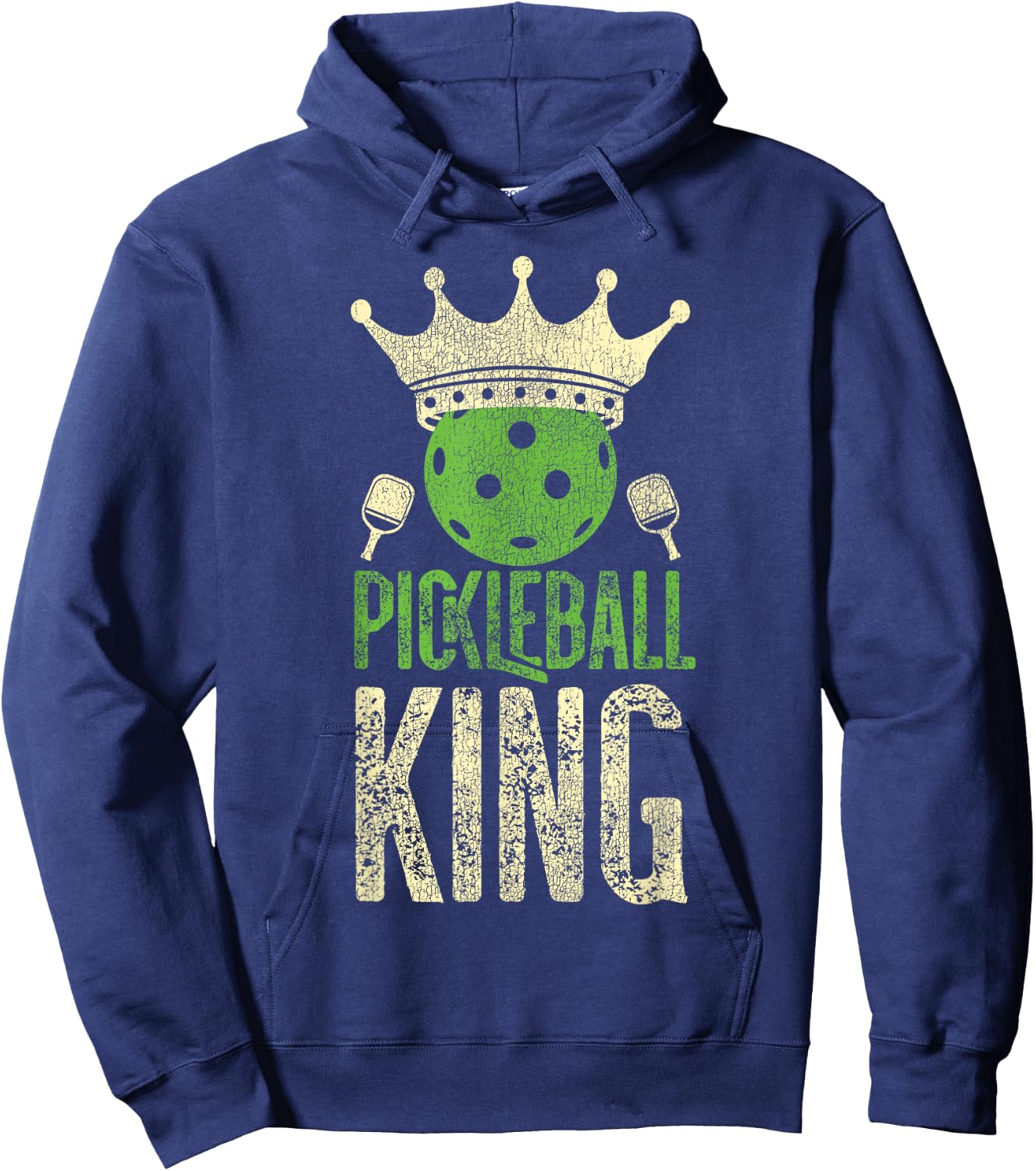 Pickleball Vintage Pickleball King Hoodie - Hoodie | Navy