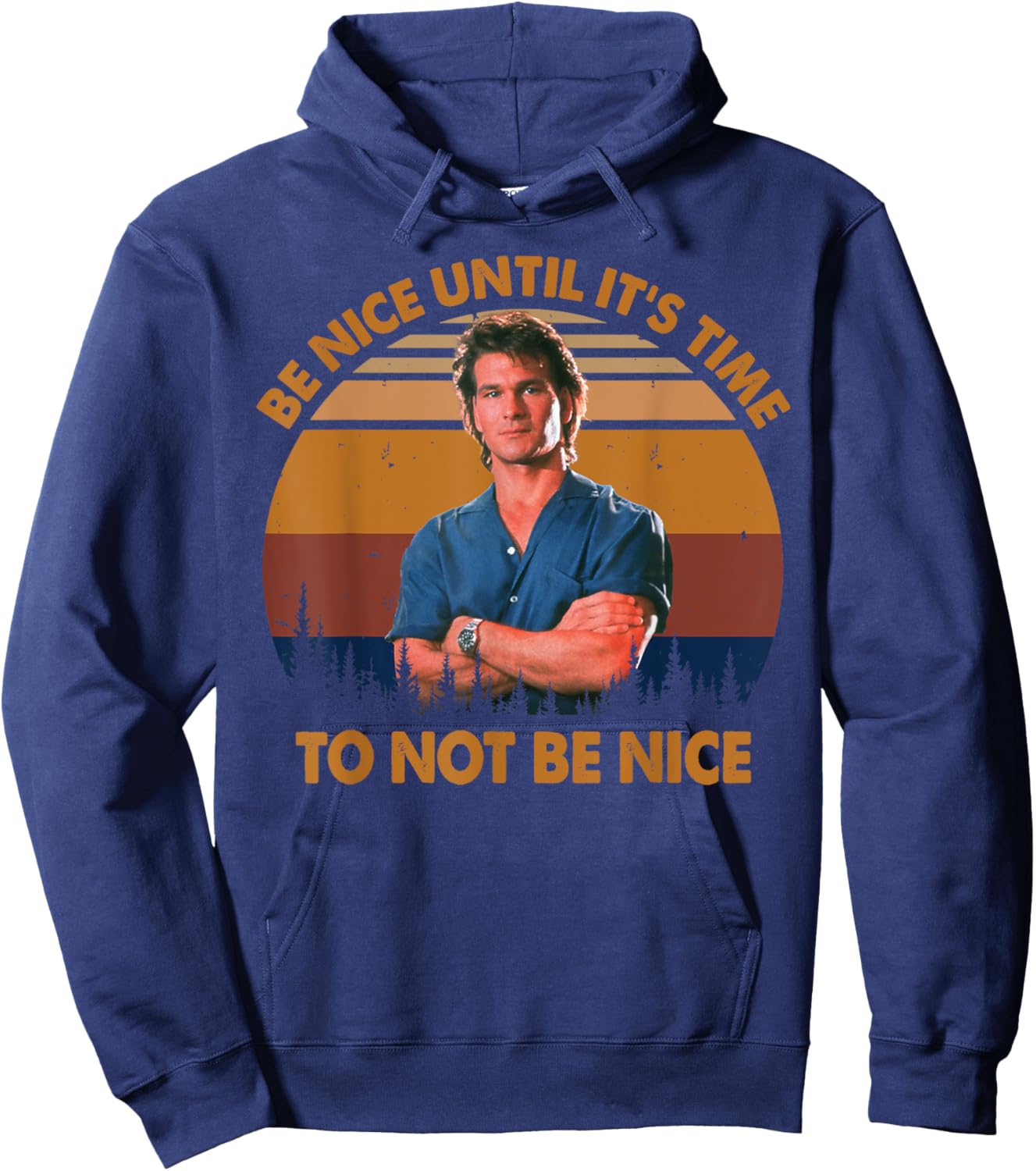 Be Nice Until It's Time To Not Be Nice Vintage Hoodie - Hoodie | Navy