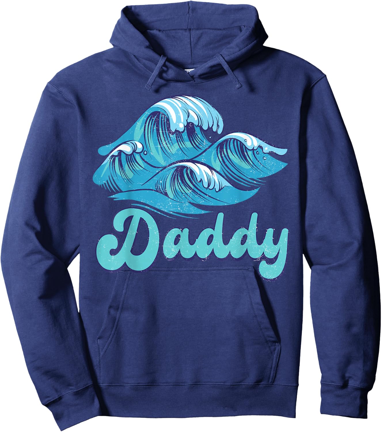 Daddy Surf Birthday Beach Theme Family Matching Hoodie - Hoodie | Navy