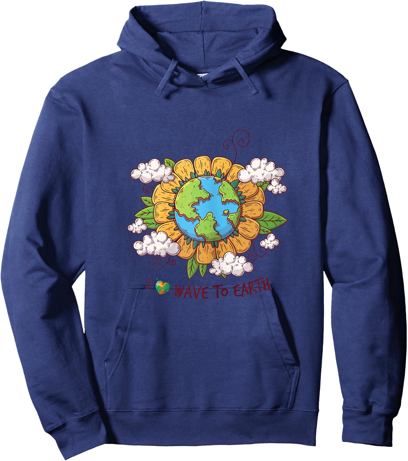 Artistic I Love Wave to Earth Hoodie - Hoodie | Navy