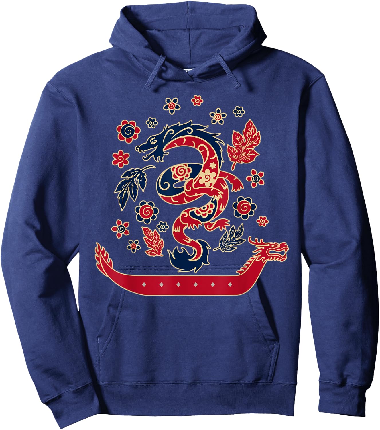 Dragon Boat Racing Retro Look Hoodie - Hoodie | Navy