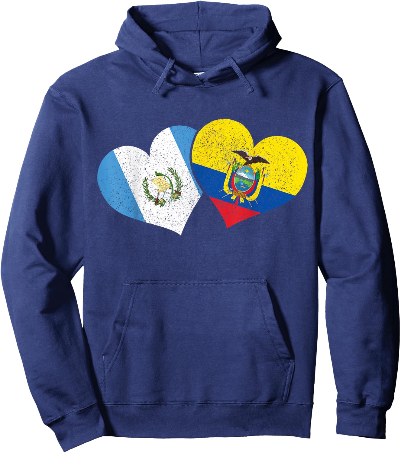 Guatemala Ecuador Ecuadorian Guatemalan Flag Hoodie - Hoodie | Navy