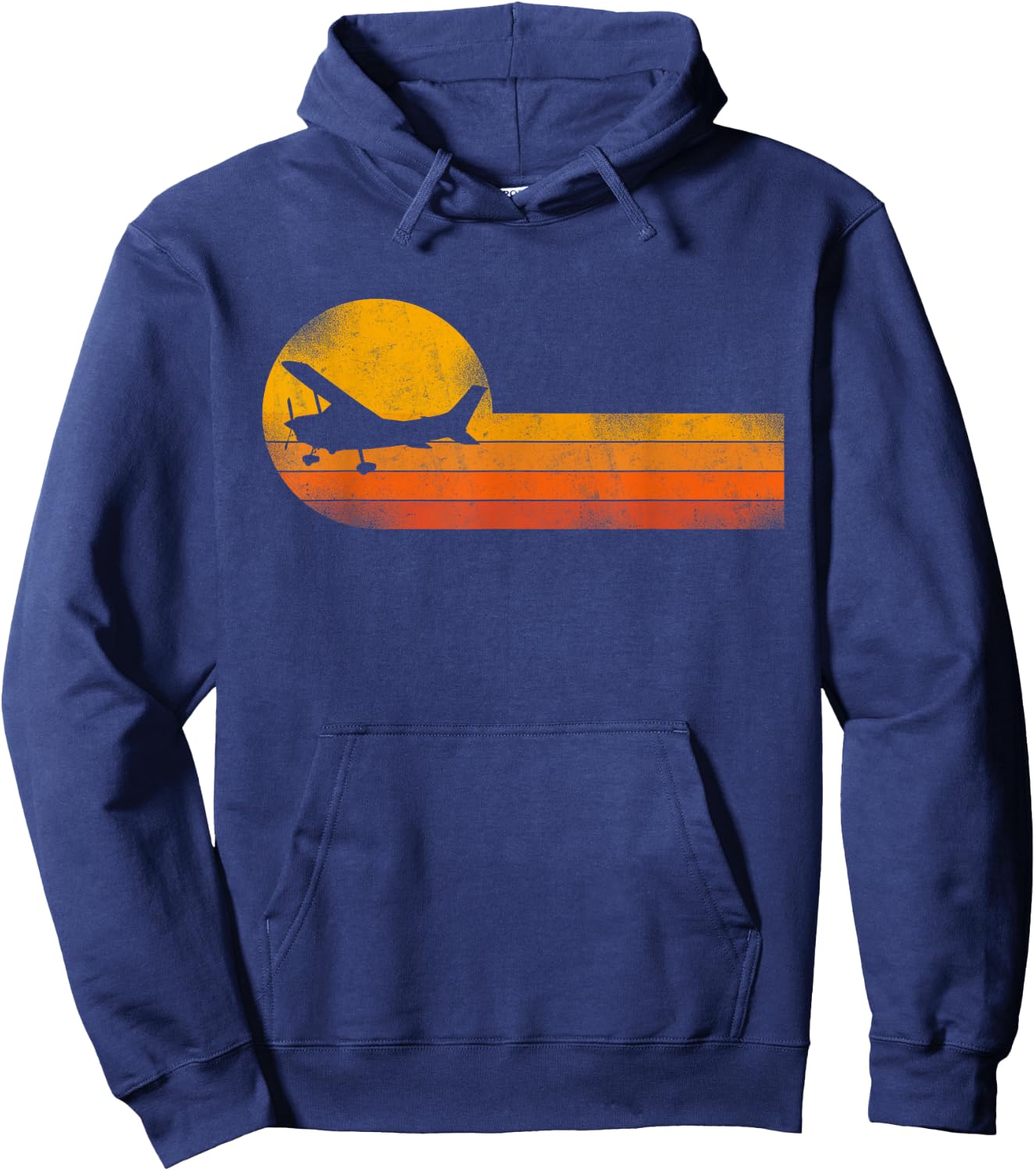 Airplane Pilot Vintage Hoodie - Hoodie | Navy