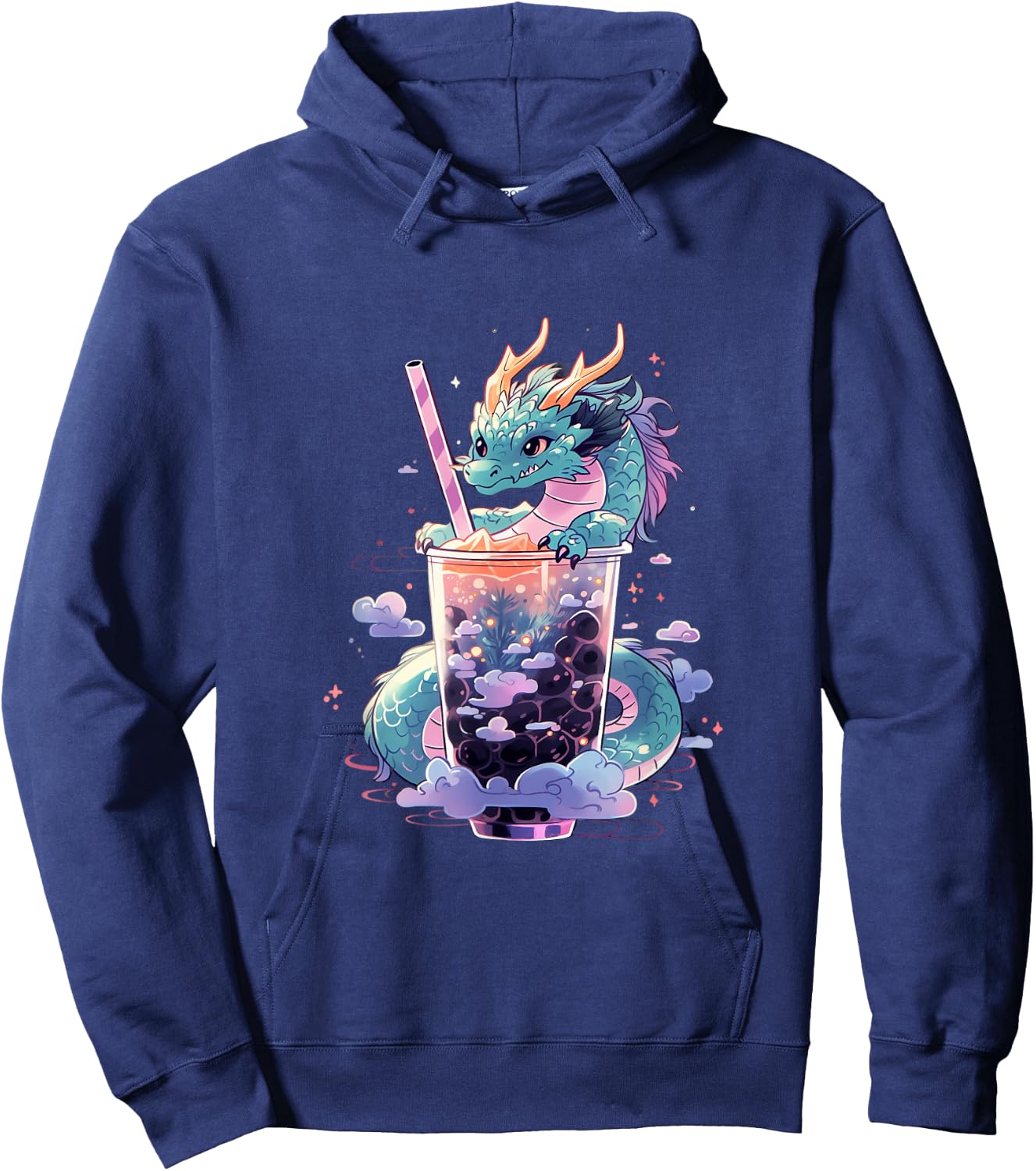Dragon Boba Tea Bubble Tea Anime Kawaii Hoodie - Hoodie | Navy