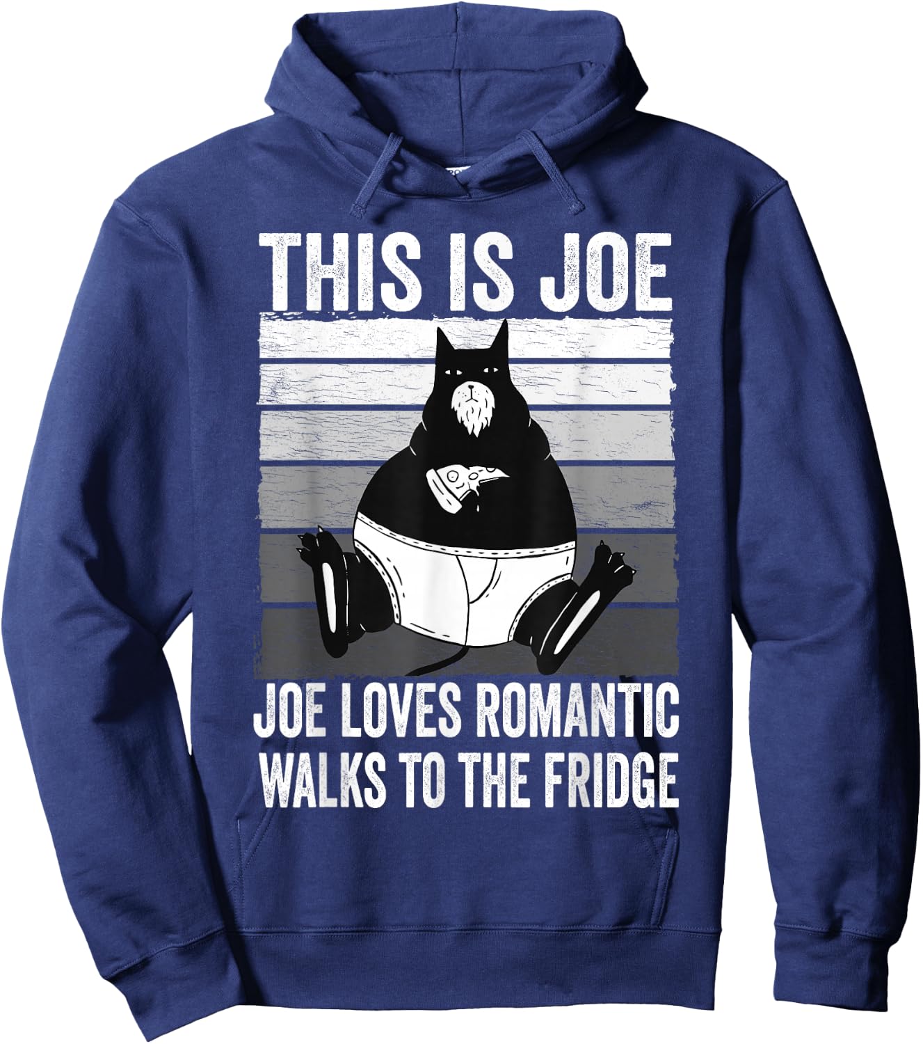 This Is Joe Fat Vintage Cat Hoodie - Hoodie | Navy