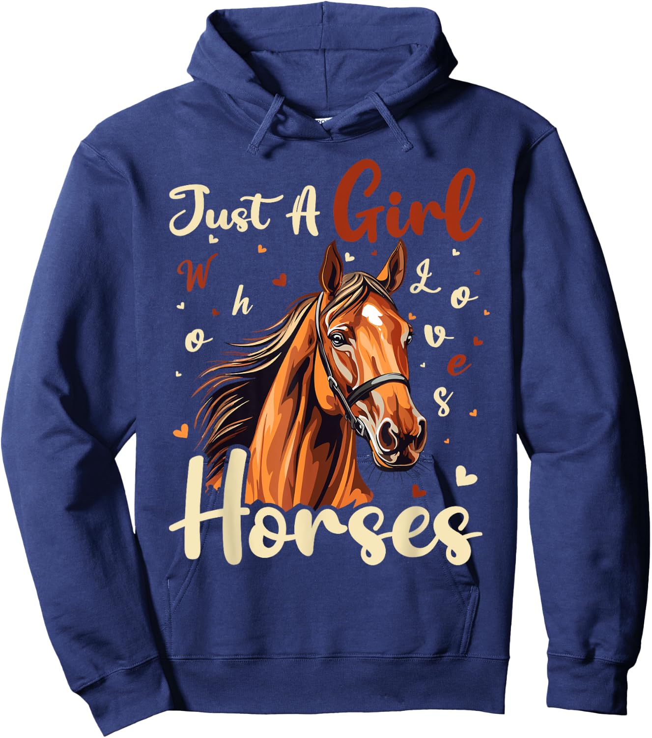 Horse Lover Just A Girl Who Loves Horses Hoodie - Hoodie | Navy