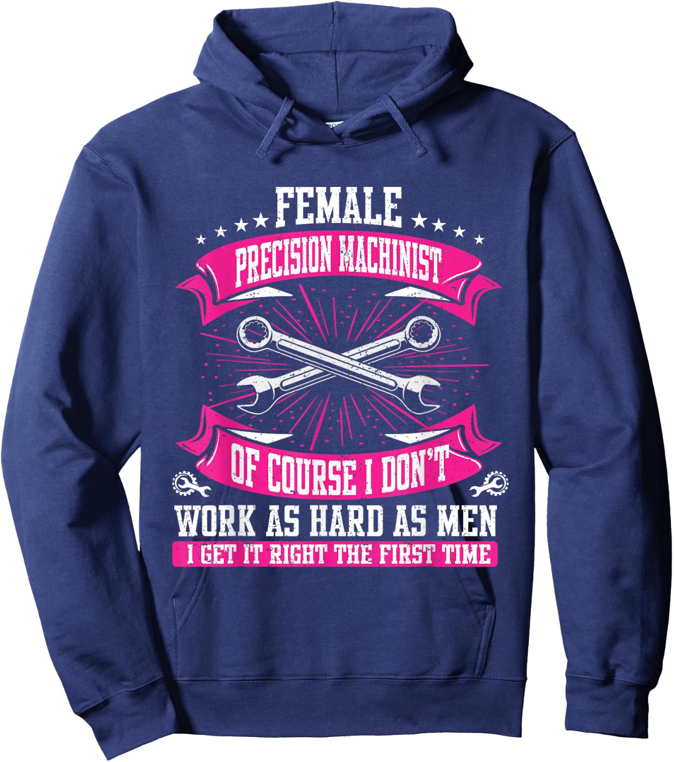 Machining CNC Female Precision Machinist Hoodie - Hoodie | Navy
