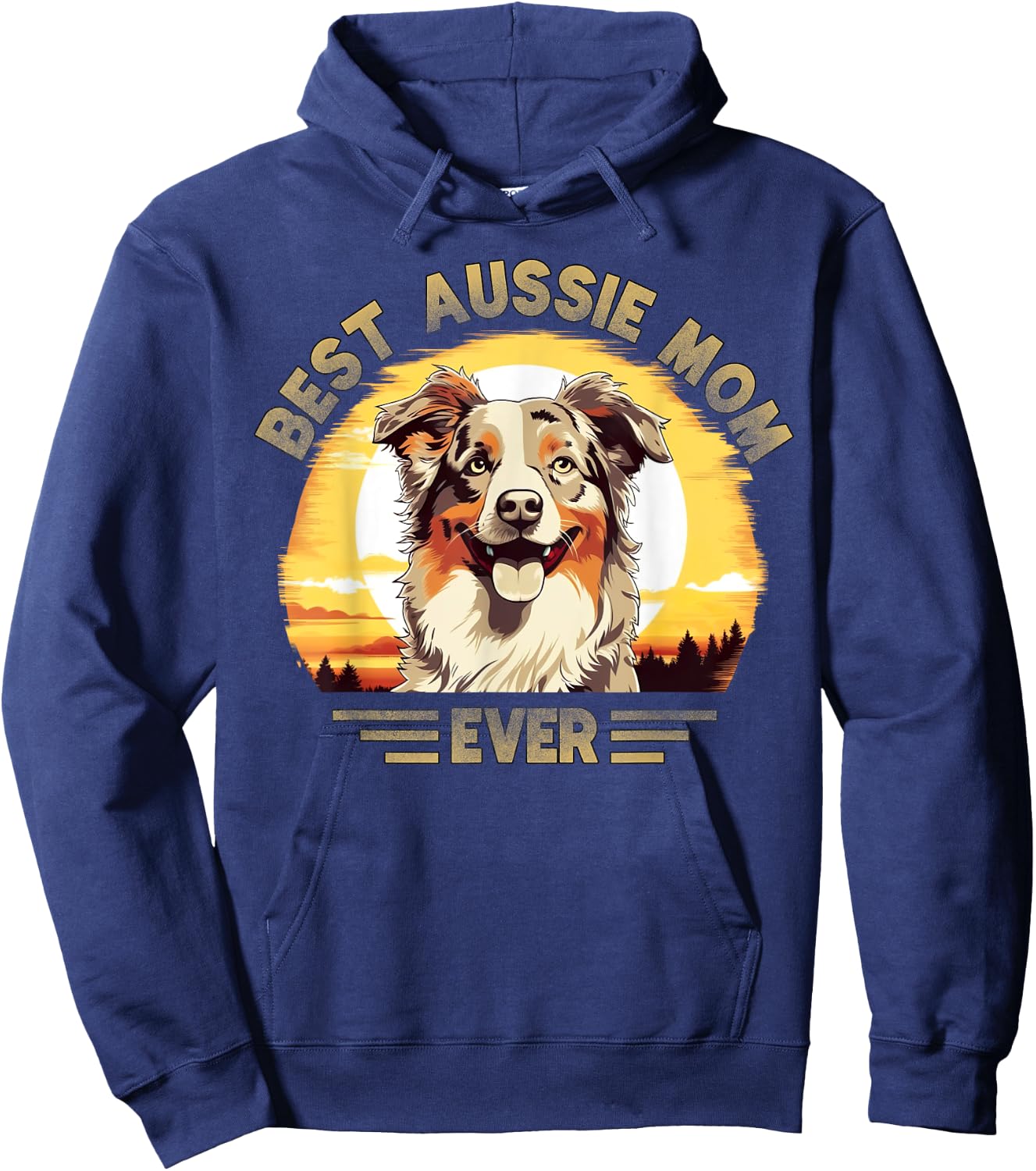 Aussie Mom Australian Shepherd Hoodie - Hoodie | Navy
