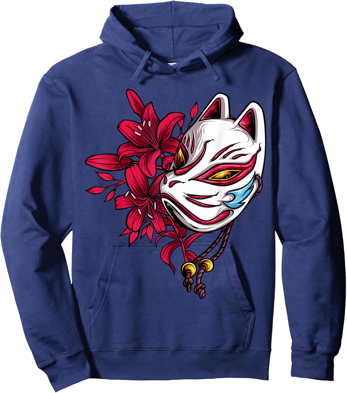 Kitsune the Japanese Nine Tailed Fox Hoodie - Hoodie | Navy