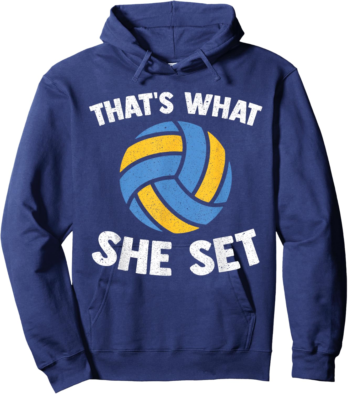 That's What She Set - Funny Beach Volleyball Hoodie - Hoodie | Navy