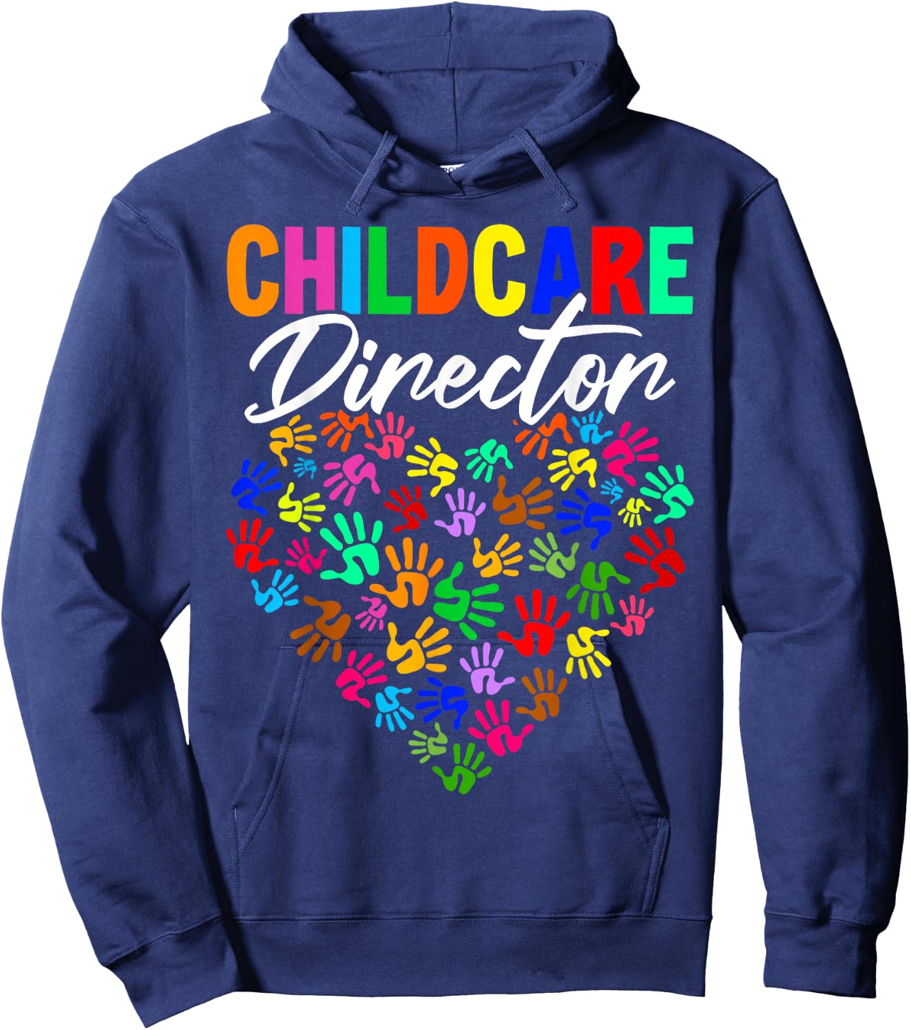 Cute Childcare Director Heart Hoodie - Hoodie | Navy