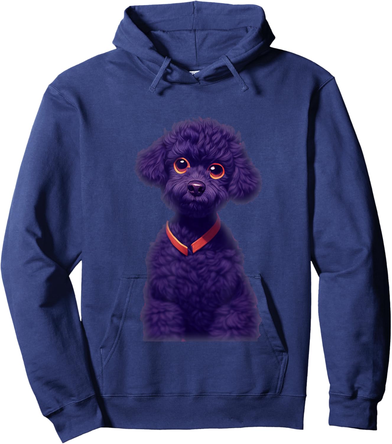 Cute And Adorable Black Toy Poodle Dog Hoodie - Hoodie | Navy