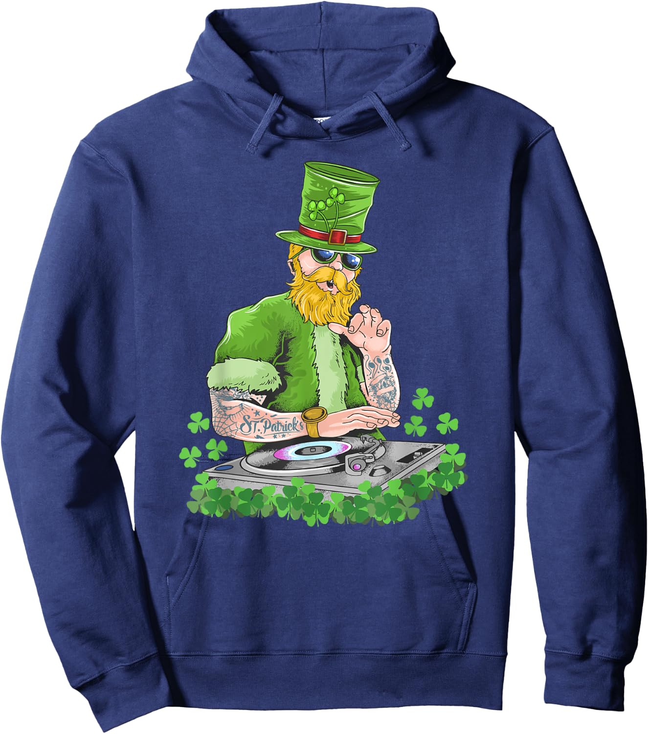 DJ Disc Jockey St. Patrick’s Day Party Djane Hoodie - Hoodie | Navy