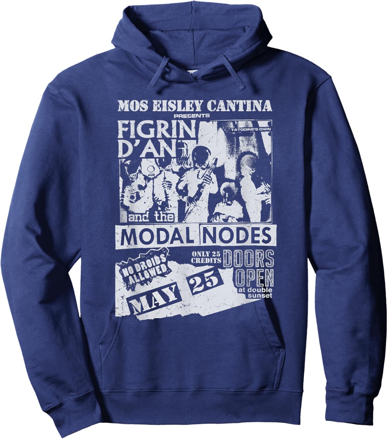 Star Wars Mos Eisley Cantina Concert Poster Hoodie - Hoodie | Navy