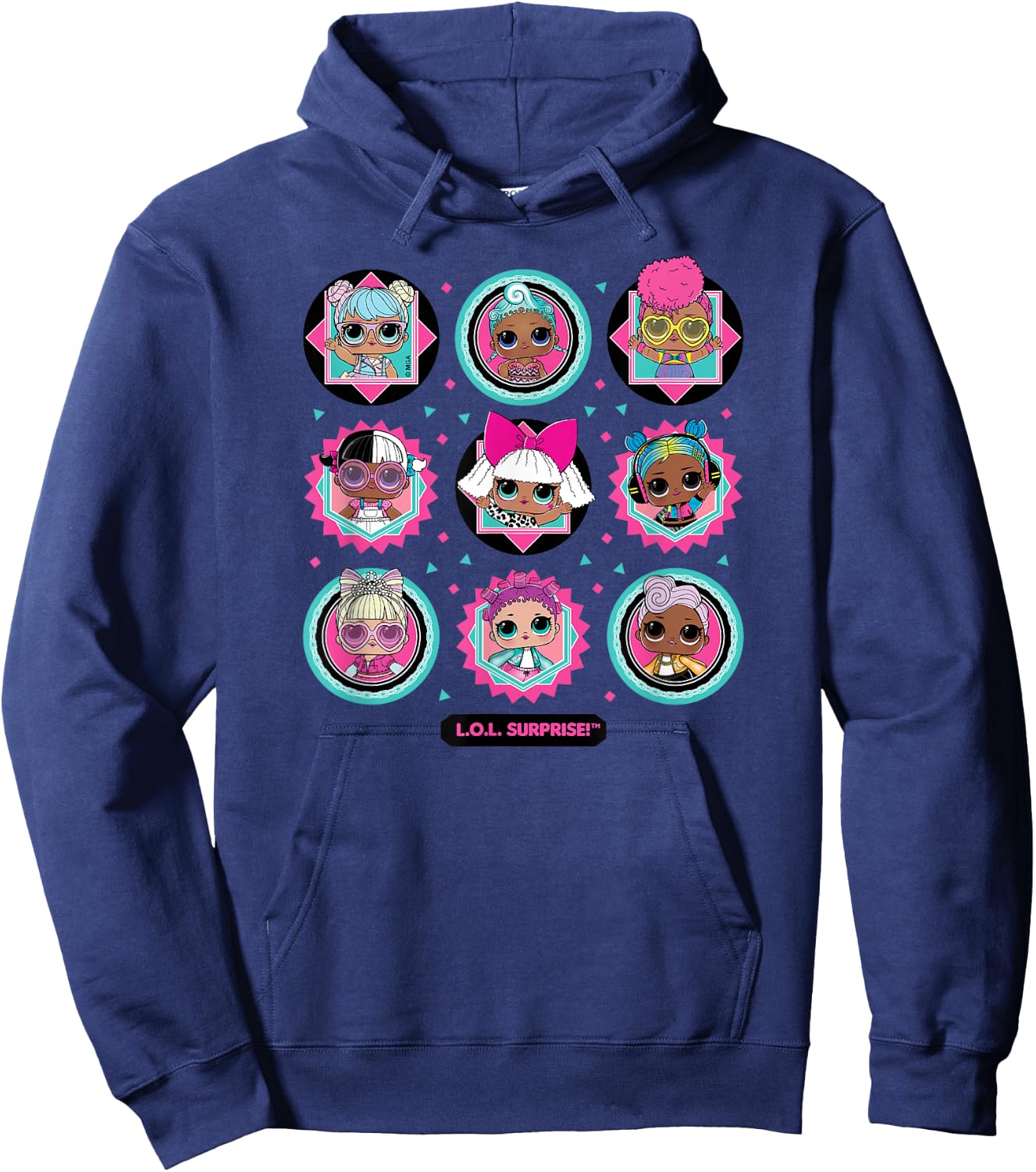 LOL Surprise! - LOL Surprise Character Grid Hoodie - Hoodie | Navy