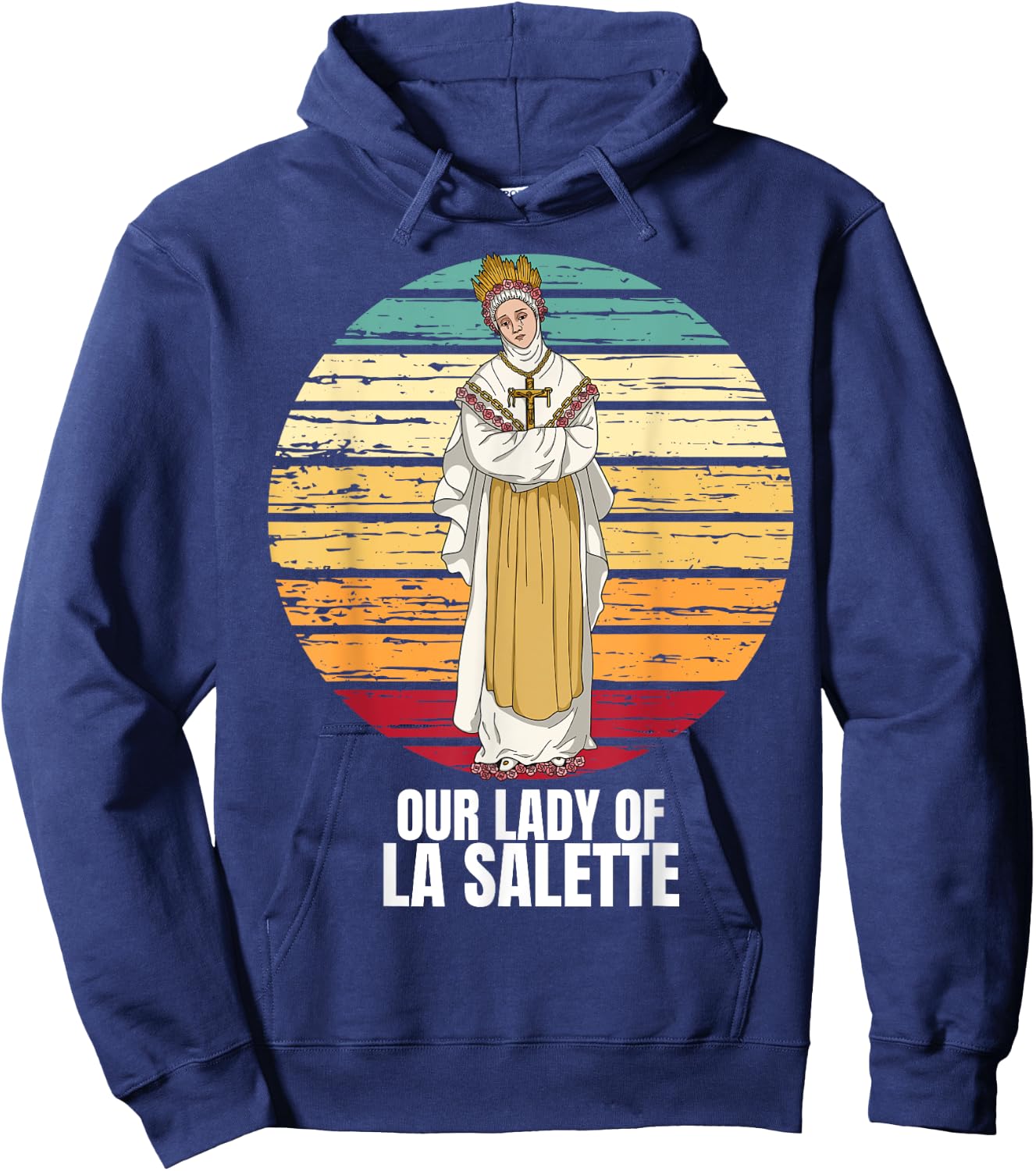 Our Lady Of La Salette Marian Catholic Hoodie - Hoodie | Navy