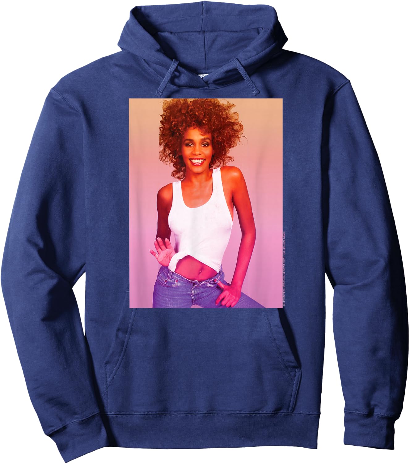 Whitney Houston - Gradient Photo Hoodie - Hoodie | Navy