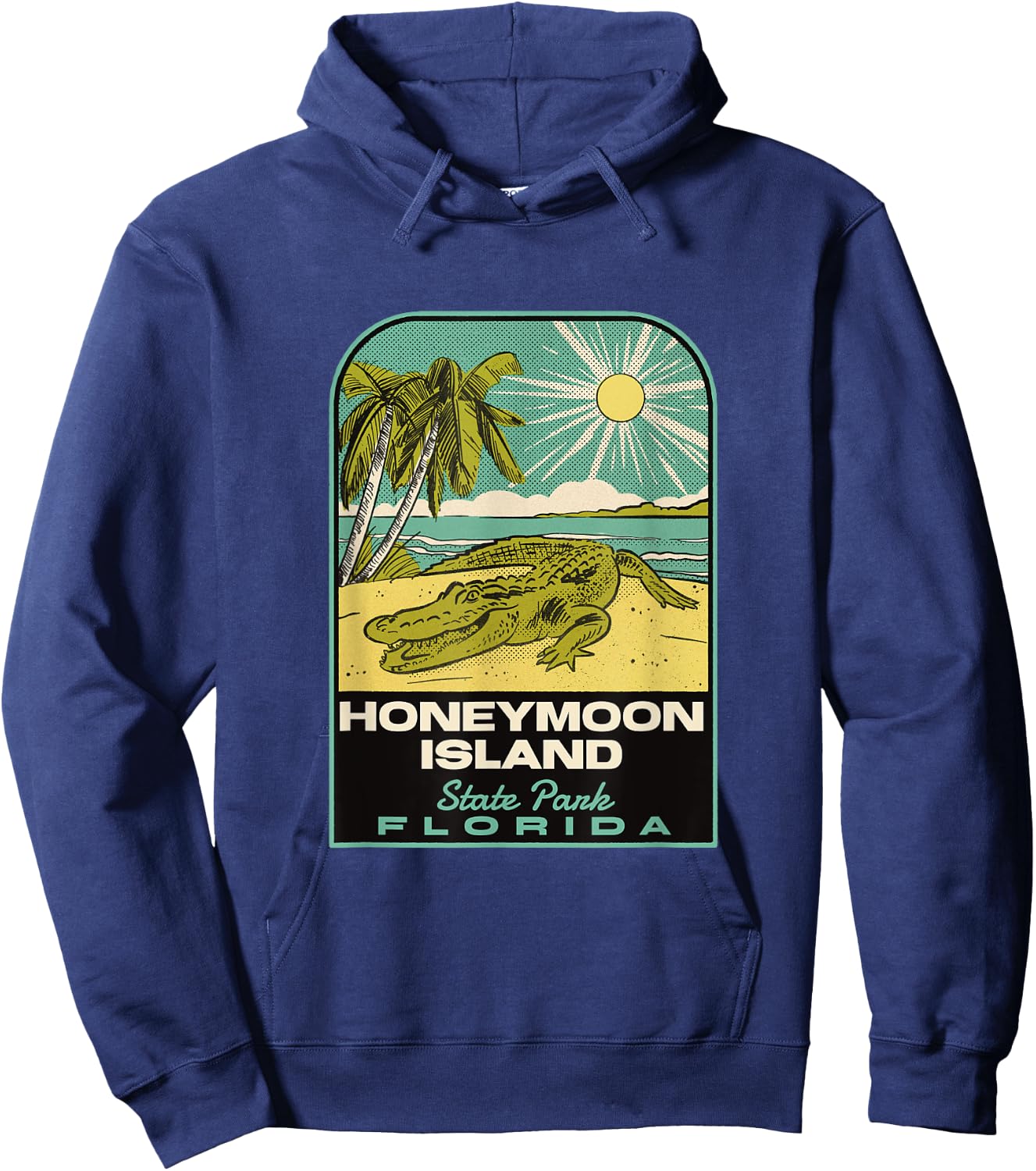 Honeymoon Island State Park FL Vintage Travel Hoodie - Hoodie | Navy