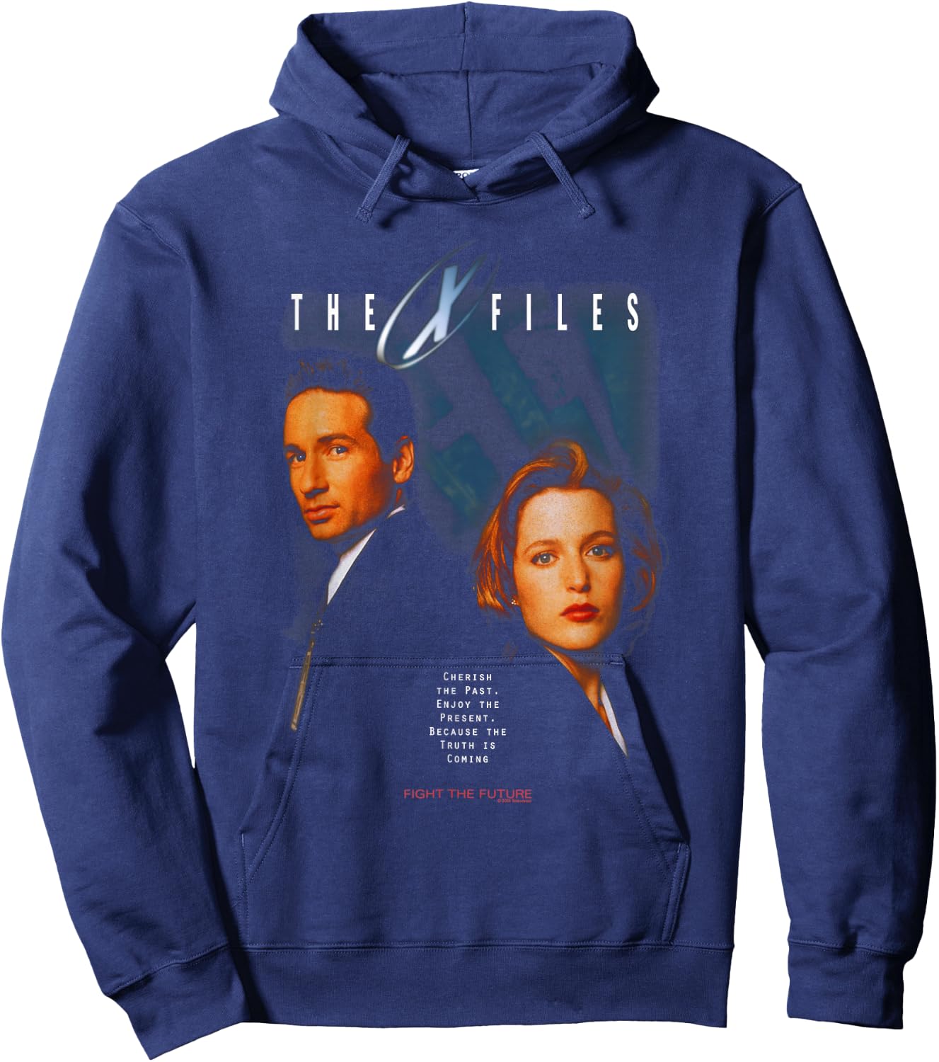 X-Files Vintage 90's Poster Hoodie - Hoodie | Navy